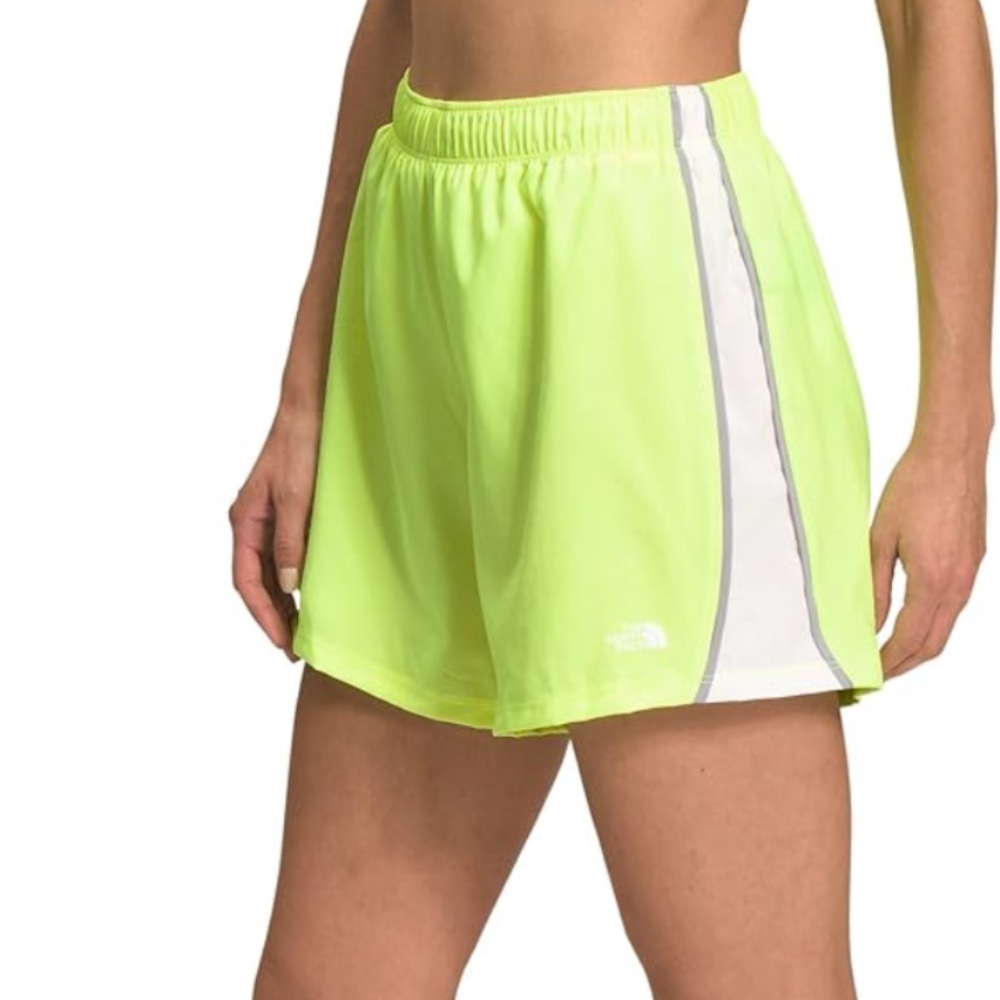 Women’s North Face Elevation Short Athletic Shorts LED Yellow Size Small New